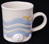 Fitz & Floyd OLD SPORTS Ocean Coffee Mug - Vintage 1976